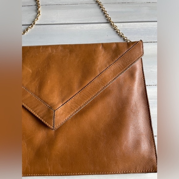 Vintage Cognac Leather pocket book/ handbag - Picture 4 of 8